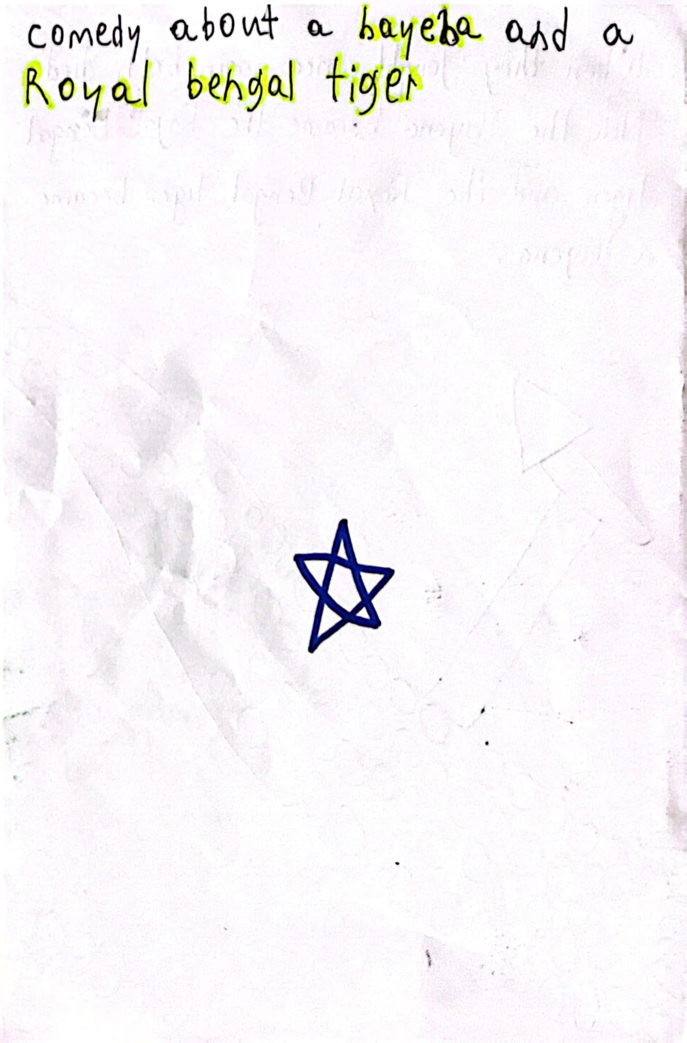 Merciha's closing page describing the story as a comedy, with a blue star